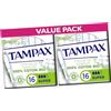 Tampax Cotton Protect Super Organic Tampons - 32 tamponi (2 confezioni da 16) - nucleo in cotone biologico con applicatore MotionFit e treccia LeakGuard per flusso medio-pesante
