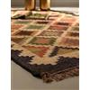 Ripaz Vogue - Tappeto kilim in lana intrecciata a mano, tappeto bohémien a trama piatta, resistente tappeto in fibra naturale per soggiorno, camera da letto e decorazione della casa, 120 x 150 cm