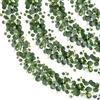 ROLLWAY 2 ghirlande di eucalipto artificiali, 1,8 m, foglie verdi, decorazione con fiori bianchi, dollaro di eucalipto argentato, per sfondi nuziali, arco (grigio, verde (TypB), 4 pezzi