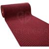 GBiancheria Passatoia Asciugapassi Antiscivolo H 66 cm - Tappeto a Righe Assorbente 1250 gr/m² - Spessore 5 mm - Uso Interno ed Esterno Coperto - 5 Colori (Rosso, 66x300 cm)