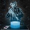 Lampephoto.fr - Lampada 3D Cod Mw2 Simon Ghost Riley, Decorazione Camera Ragazzo Gaming Gamer Videogiochi, Idea Regalo originale per Notte e Ufficio, Luce Notturna Tattile, Illusione 3D Led TOP