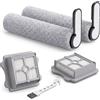 Leavans 5 pezzi accessori per Roborock F25/F25 ACE/F25 RT/F25 LT/F25 ALT/F25 GT/F25 XT/F25 ACE Combo/F25 Combo aspirapolvere a secco/umido, 2 rotoli di spazzole,2 filtri HEPA,1 spazzola per la pulizia