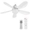 Generic Ventilatore da soffitto con luce | 42cm/52cm Ventilatore con lampadina a spina da | Ventilatori da soffitto con luci silenzioso dimmerabile con telecomando E27/B22 per camera da letto