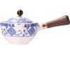 JIEDA Set di tazze da tè in porcellana Gongfu Kung Fu Set da tè 360 Teiera rotante Teiera in ceramica infusore semi-automatico Teaware