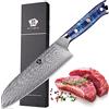 WILDMOK Coltello da Chef, Coltello da Cucina Coltelli da Chef da 17.8 cm, Chef in Acciaio di Damasco Giapponese VG10 Professionale, con Impugnatura Ergonomica Full Tang per Cucina