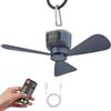 Vulaop Ventilatore da campeggio portatile da 12000 mAh, con illuminazione, campeggio, USB, 4 velocità e timer da 2 a 8 ore, per tenda, gazebo, camper, camera da letto