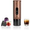 FANSHAIN Macchina da caffè portatile per viaggio: macchina da caffè espresso da trekking - ovunque per ogni momento assaporare un caffè gustoso, 8 tazze per ricarica, compatibile con capsule Nespresso