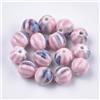 Airssory - 100 perline in ceramica porcellana rosa, rotonde e irregolari, 11~12mm, per la creazione di gioielli, bracciali, collane, orecchini, fai da te