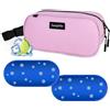 Saugnlbs Borsa Termica Piccola, Borsa Fredda Piccola, Mini Borsa Fredda, Borsa per il Pranzo Congelabile con 2 Pacchi di Ghiaccio per Lavoro Scuola Viaggi, Scatola Snack Congelabile per Adulti, 25,4