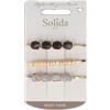 Solida Mollette per capelli a pinza pietre color oro Fermacapelli 3 pz.