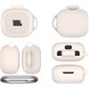 Generico Custodia in silicone morbido per JBL Live Pro 2 cuffie, copertura protettiva a prova di caduta e di polvere con gancio, Custodia cuffie per JBL Live Pro 2 Accessori (Bianco chiaro)