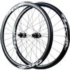 NIKANXIA Ruote for bici da strada in carbonio 700C, cerchio da 50 mm, freno a disco, perno passante HG142 mm, cuscinetti sigillati, 24 raggi, ruote da ciclismo da corsa(THRU AXLE 15*100mm/12*142mm,38MM)