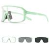 GIJMZY Photochromic Sports Men UV400 Cycling Glasses Bike Sunglasses Outdoor Eyewear Bicycle Women Riding Hiking Goggles(DZ-S62-B-32)