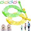 Gienslru LED Light Up Jump Rope for Kids, Skipping Rope Kids With Colorful Lights, Rechargeable LED Light up Jumping Ropes, with Non-slip Handles, 3 Adjustable Rainbow Glow Modes, for Children Adults (E-1)