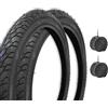 MADICKS Coppia Copertoni 20" x 1.75 con 2 Camere d'Aria Valvola Italiana - Pneumatici Bici Neri per Graziella, City Bike e Bicicletta Bambino/Bambina - Stradali Resistenti per 20"
