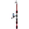 Smarbettiy Canna da pesca telescopica e mulinello in fibra di carbonio, pieghevole, 1,8 m, kit mimetico con borsa e accessori per metodi di spinning e carpa (set giallo)