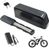 JHKJ Pacco batterie al Litio da 36V 10,4Ah, Batteria da 48V 15Ah per Tubo Obliquo, batterie di Ricambio da 52V 20Ah per Motore di Bici elettrica con Interruttore e Caricabatterie,36v10.4ah