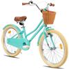 KEANO Bicicletta per bambini Marigold da 12 pollici per bambine dai 2 ai 4 anni, bicicletta per bambine da 12 pollici con rotelle e cestino, gialla