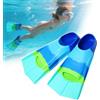 Wxeadu Pinne da nuoto per bambini, 100% silicone, pinne per immersioni subacquee, pinne da allenamento, per bambini e adulti, per allenamento in acqua aperta, snorkeling