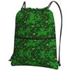 Generic Sportiva Sacche Background St Patrick's Day Glitter Print Borsa con Coulisse Pieghevole Sacche Zaino Durevole per Viaggio Sport