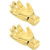 ADOCARN Set 2 Trofei Miniatura Calcio in Lega Color Oro, Design Resistente all'Usura Forma Guanto per Collezioni Personali e Premi Aziendali per Appassionati di Calcio