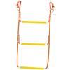 AsrMyjcx Corda Barca Scaletta Galleggiante Antiscivolo Portatile Resistente Poliestere Acciaio Inossidabile Adatta per Pontone Kayak Canoa d'Acqua P, 3 Gradini 85x35cm