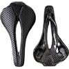 Generico Sella for Bici in Carbonio Stampata in 3D, Struttura Leggera da 120 G, 250x140 Mm for Ciclismo su Strada MTB Gravel,Componenti(Carbon Rail 3D)