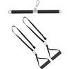 AsrMyjcx 3 Pezzi Maniglie Fitness Impugnature Cavo Palestra Barra Diritta Allenamento Accessori Macchina Rowing Materiale Acciaio E Nylon Durevole Adatte per