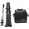 Generic Borsa da sci imbottita, impermeabile, organizer per il trasporto di sci di fondo, downhill, abbigliamento da sci, attrezzatura da neve, bastoni e da viaggio