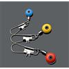 WOVEBIUS 20pcs Space Beans Lenza da pesca a gancio girelle gambo clip connettore blu S