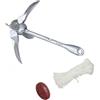 TWISAXC Ancora Pieghevole affidabile per Barche con sgancio rapido, Corda da 20 Metri, Eccellente Ancora Portatile, Accessori Inclusi, Rampino Pieghevole per, 3.2 kg