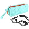 Genérico Custodia per occhiali da nuoto, custodia in silicone per occhiali, con cordino e fori di drenaggio, per accessori portatili per sport acquatici, palestra, spiaggia, pesci