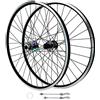 ZXGSXIOU Set di ruote per MTB da 26/27,5/29 pollici, in lega di alluminio a doppia parete con freni V-brake, per bici ibride/mountain bike, mozzo QR 9x100mm a 32 fori per 7/8/9/10/11 velocità (Colore: Argento
