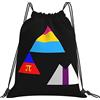 Generic Zaino con Coulisse Panromantic Polyamorous Demisexual Triangle Pride Flag Borsa con Coulisse Impermeabile Drawstring Backpack Pieghevole Sportiva Zainetto per Spiaggia Unisex Viaggi