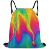 Generic Watercolor Color Neon Borsa Palestra Zainetto Sportiva Stringa Regolabile per Donna Uomo Campeggio Borsa Sportiva 36X42Cm