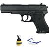 ECOMMUR Pistola Vigor V039 Molla (6mm) + Biberon 0,12g + Occhiali | Pistola Airsoft ad aria compressa. Pistola di avviamento.