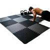 BTGYTTKL Tappeto Da Fitness A Puzzle Tappetini in gomma ad incastro, piastrelle antiscivolo for allenamento a casa(Black-Grey-30x30cm,16PCS)