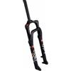 BSFHQS 26 Pollici Forcella Ammortizzata per Bici 4.0 Pneumatici Fat Bike Forcella Pneumatica 120mm Corsa Mountain Bike Forcella Anteriore 1-1/8 Tubo Diritto QR 9 * 135mm(Black)