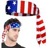 Lawnrden Fascia per capelli Usa | Bandana con bandiera americana, 41.3 Bandana Usa traspirante e assorbente del sudore, Fascia elastica antiscivolo con bandiera americana per uomo Calcio, Tennis, Allenamento