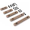 RimFly Rail Picatinny Pack 5 Brown Rails + Viti Mlok e Chiave Airsoft per 20/21mm Adattatore Weaver Fucile tattico Caccia Accessori Pistola Paintball Scope Handguard Keymod