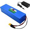 WILLQ Batteria per E-Bike 48V 10.5Ah - Batteria al Litio Ricaricabile da 10500mAh con BMS e Involucro in PVC per Progetti Fai-da-Te