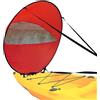 Generic Kayak barca vento vela pieghevole sottovento paddle barche a remi pieghevole vela kayak canoa accessorio per barche gonfiabili canoe | canoe sottovento pagaia pieghevole bordo vela con finestra