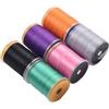 ComfyHarbor Kit di fili per la costruzione di mosche 140D, filo di nylon non cerato per mosche bagnate secche e ninfe, forniture elastiche compatibili con la maggior parte delle bobine, 6/12 colori