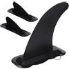 LALAFINA 3 Pinne di Tracciamento per Kayak in PVC Nero, Pinna Principale Staccabile Facile da Installare per Sport di Surf e Acque Piane
