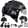 Generic Set Di Caschi Tattici - Casco Da Softair Con Paraorecchie E Occhiali, Copertura For Caschi, Custodia For Contrappeso For Softair, Paintball, Cosplay