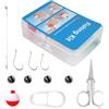 Generico Kit Completo Di Da Pesca | Set Di Forniture Multifunzionale Composto Da 24 Pezzi | Cassetta Porta Attrezzi per la Pesca | per Riva Molo Fiume Torrente Stagno Lago Persico Trota Pesce Gatto Acqua Salat