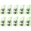 Buxuaaaa 10pcs Arcuato Campane Da Pesca Canna Da Pesca Allarme Morsi Esche Glow Night Indicatori Doppie Campane Allarme Gear Glow
