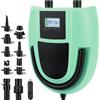 Jradse Pompa Elettrica per SUP, 12V con Spegnimento Automatico, Pressione Regolabile fino a 20 PSI e Display Digitale - Pompa ad Aria Elettrica con 7 Ugelli per Barche, Materassini, Piscine e Gommoni (Verde)