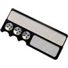 KIOALXZ Lima Professionale per Punte delle Stecche, lucidatrice, Strumento da Viaggio Compatto ed Elegante, per la Manutenzione efficiente delle Punte Stecche, Plastica Nera, 122x53mm