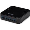 StarTech.com Interruttore di condivisione USB 3.0 4x4 per periferiche - Interruttore USB per Mac / Windows / Linux - Interruttore USB 3.0 a 4 porte - Hub - 8 x SuperSpeed USB 3.0 - Desktop